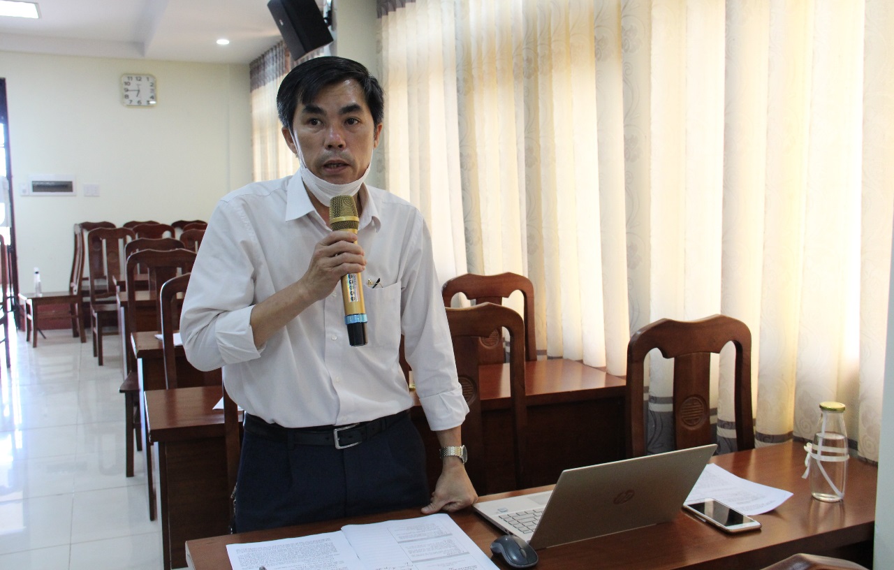 Ông Nguyễn Sơn Hưng – Trưởng phòng Quản lý Du lịch, Sở Văn hóa, Thể thao và Du lịch tham gia góp ý nội dung Dự thảo Đề án