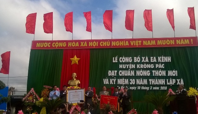 Lễ công bố xã Ea Kênh đạt chuẩn nông thôn mới và Kỷ niệm 30 năm thành lập xã