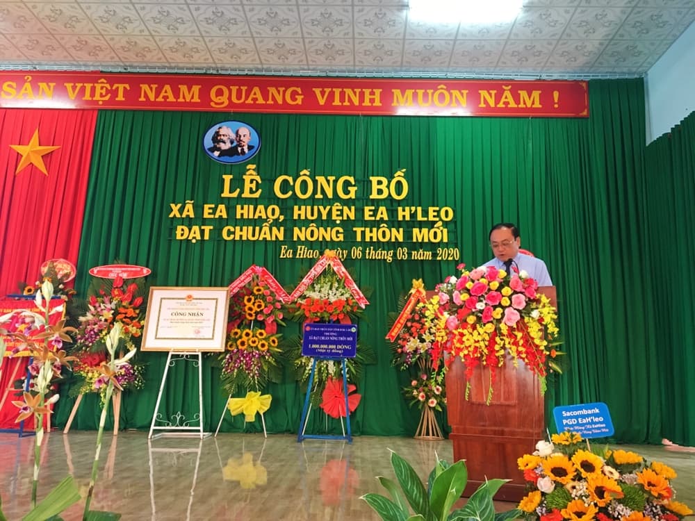 Xã Ea Hiao, Huyện Ea H’Leo đạt chuẩn Nông thôn mới năm 2019