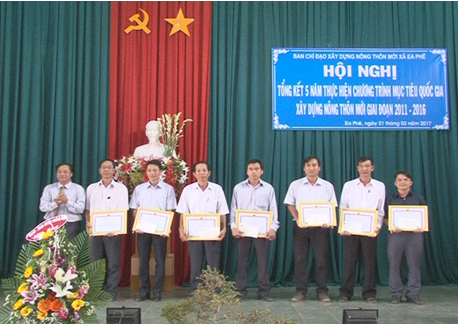 Xã Ea Phê tổng kết 5 năm thực hiện chương trình mục tiêu Quốc gia xây dựng nông thôn mới